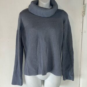 BENEDETTA B Light Blue Merino Wool Cashmere Blend Turtleneck Sweater-S